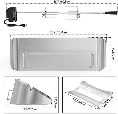 onlyfire Multi-Purpose Stainless Steel Rotisserie Ring and Pizza Combo Kit - Image 2