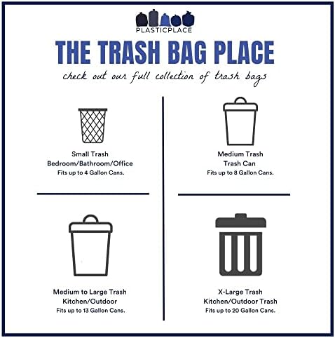 Plasticplace 7-10 Gallon Trash Bags │ 6 Microns │ Clear Garbage Can High Density Liners │ 24" x 24’" (1000 Count) - Image 5
