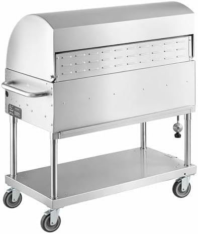 Commercial Stainless Steel Outdoor Liquid Propane Grill with Roll Dome Lid, 48" Cooking Surface, 6 Burners, 96,000 BTU, for Restaurant Patio, Resort, Catering, Outdoor Kitchen, Hotel - Image 2
