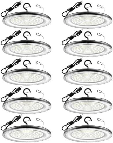 AIKVSXER 10Pack UFO LED High Bay Lights, 150W Shop Lights, 22500LM, 6000K by AIKVSXER