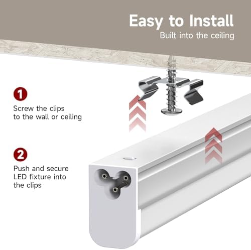 LED Shop Light for Garage, T5, 4FT, 20W, 2200LM, 6500K, 4 Pack - Image 6