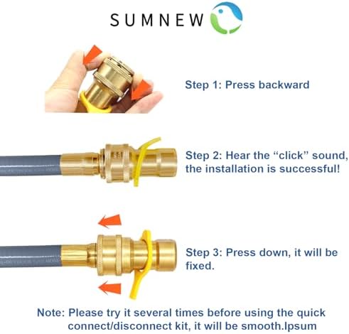 36 Feet 1/2-Inch ID Natural Gas Hose with Quick Connect Fitting for weber, charbroi, Grill, Pizza Oven, Patio Heater and More NG Appliance, Propane to Natural Gas Conversion Kit - CSA Certified - Image 5