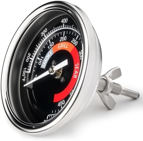 BBQ Grill Temperature Gauge Waterproof for Kamado Joe,3.3" Grill Temperature Gauge Replacement for Kamado Joe Accessories Stainless Steel 150-900°F Cooking Thermometer by Unknown