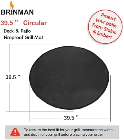 40" Fire Pit Mat for Solo Stove Bonfire, Round Fireproof Firpit Mats under Fire Pit,Camping Stove Mat for Solo Stove Accessories,under Grill Mat for Outdoor Grill,Deck Patio Protector BBQ Mat,Portable - Image 4