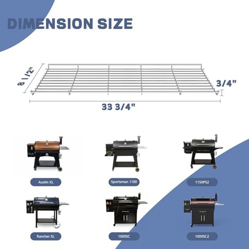 Warming Rack for Pit Boss 1000/1100/1150 Series Pellet Grill Upper Cooking Grate for Pit Boss Austin XL,Rancher XL Series Wood Pellet Smoker Grill Replacement Parts Holding Grilling BBQ Accessory - Image 2
