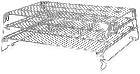 Jerky Racks for Smoker,21" 3-Tier Foldable Sliding Jerky Racks for Traeger, Pit Boss, GMG, Camp Chef and More Smoker Grills, 830"² Cooking Space Expansion Accessory for Barrel Pellet Grills by WelcometoFlameDuty