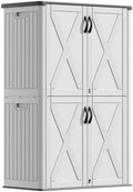 Devoko 50 Cu Ft Plastic Outdoor Storage Cabinet, White by DEVOKO
