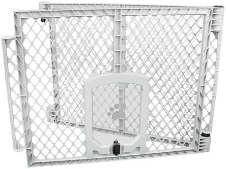 MyPet 2-Panel Extension with Small Pet Passage in Light Gray: 26 in. Tall for Indoor or Outdoor Use by NorthStatesMyPet