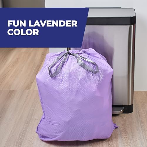 Hefty Ultra Strong 13 Gal Purple Kitchen Trash Bags, Lavender Scent, 110ct - Image 2