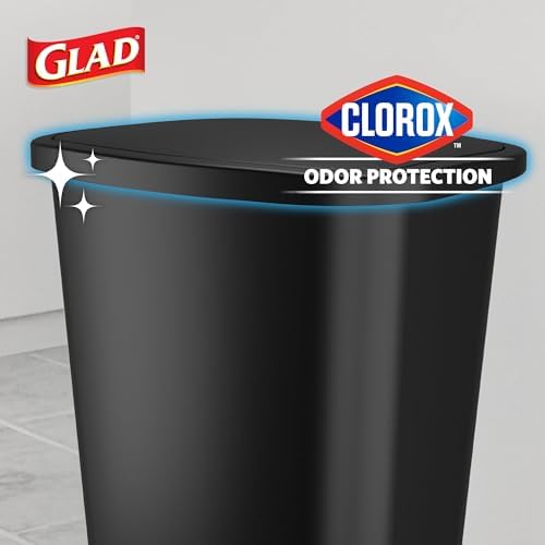 Glad Premium Trash Can with Clorox Odor Protection, 20 Gallon, Black - Image 3