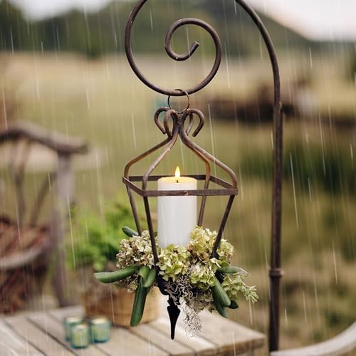 Yeelida Outdoor 4pcs Flameless Waterproof Candles with Handy Remote Control, Cycle Timer Battery Operated Candle Grease Effect LED Flickering Pillar Plastic Long Lasting (White, 3" x4" 5" 6" 7") - Image 2