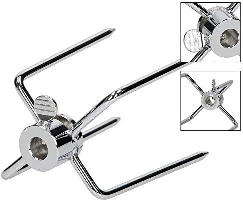 Stainless Steel 304 Grill Rotisserie Meat Forks Set(1-Pair)- Fits 5/16" Square and 3/8" Round Hexagon Spit Rods - Image 6