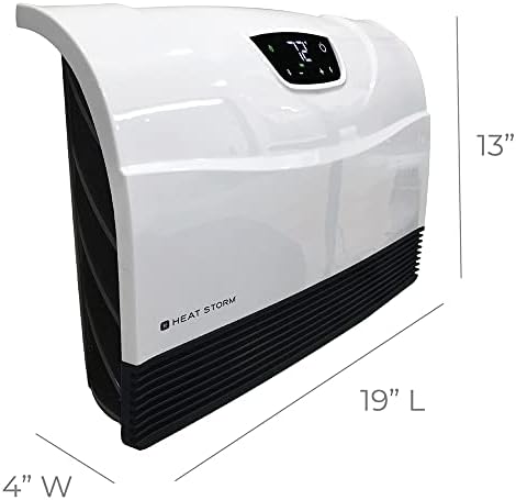 Heat Storm Phoenix Infrared Space Heater with Attachable Feet, Remote Control, Energy Efficient-750-1500 Watts, White Floor or Wall - HS-1500-PHX - Image 5