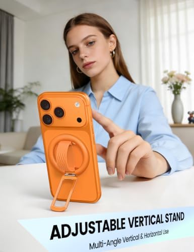 Lamicall Cosmic Orange Silicone Finger Loop Magnetic Phone Grip for MagSafe - Image 4