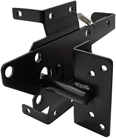 Stainless Steel Vinyl Gate Latch Black (for Vinyl, Wood, PVC etc. Fencing) Fence Gate Latch w/Mounting Hardware - CASE Qty 12 by JakeSales