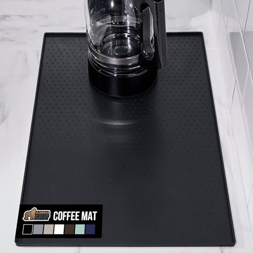 GORILLA GRIP Silicone Coffee Mat, Espresso Bar Essentials, 11.5x18.5 Black by GorillaGrip
