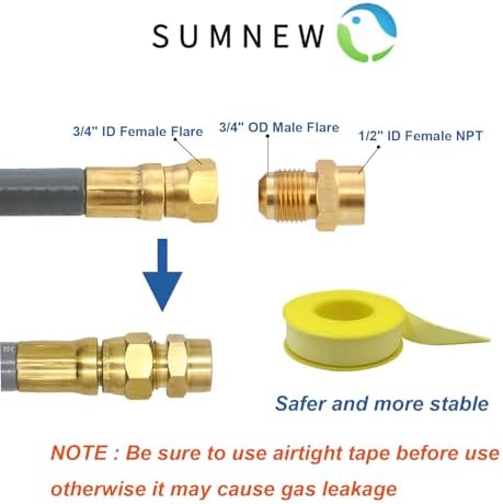48 Feet 1/2-Inch ID Natural Gas Hose with Quick Connect Fitting for weber, charbroi, Grill, Pizza Oven, Patio Heater and More NG Appliance, Propane to Natural Gas Conversion Kit - CSA Certified - Image 4