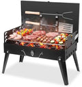 KOCASO Portable Charcoal Grill, Foldable BBQ Suitcase Grill Shelf for Outdoor Camping Picnics Garden Grilling – 16.7x10x17.7 in by KOCASO