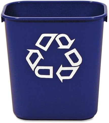 Rubbermaid Commercial Products Wastebasket Blue Recycle, 3.25Gal, Pk of 12 by RubbermaidCommercialProducts