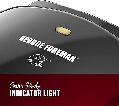 George Foreman GR10B 2-Serving Mini Grill & Panini Press, Compact 7.3” x 5.6” Cooking Surface,1–2 Servings, Dorms & Small Kitchens - Image 2