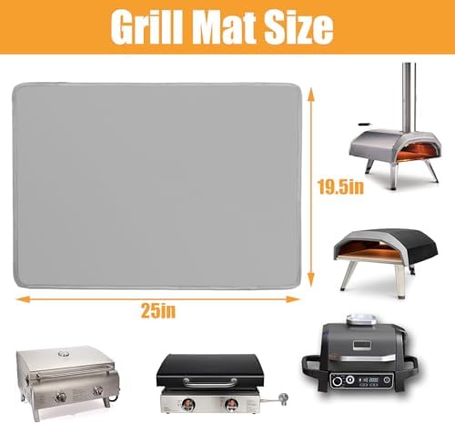 Heat Resistant Mats for Countertop fits Tabletop Grill, 25x19x0.04in, Grey - Image 5
