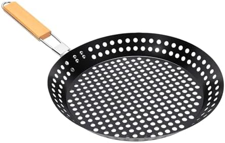 Stainless Steel Grilling Skillet, Foldable Design Camping Skillet, Portable Cooking Pan with Round Heating Finish for Outdoor BBQ - Image 2