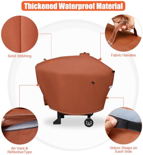 QuliMetal Pellet Grill Cover for Camp Chef DLX 24,Woodwind 24 - Image 3