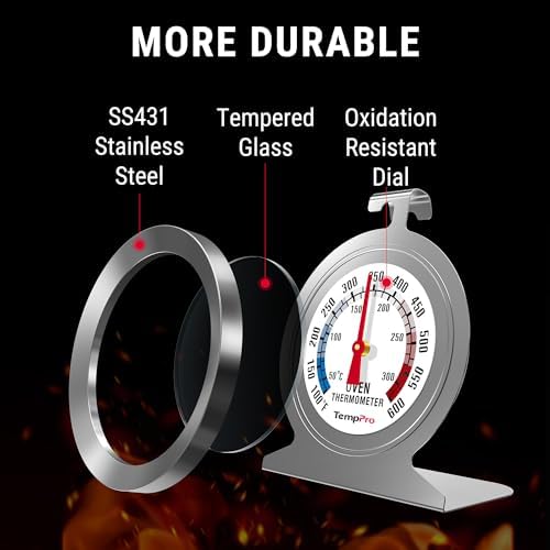 TempPro Oven Thermometer for Gas Oven with 431 Stainless Steel - Image 3
