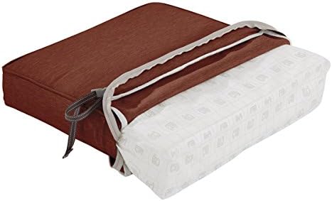 Classic Accessories Montlake Water-Resistant 25 x 22 x 4 Inch Patio Lounge Back Cushion, Heather Henna Red, Outdoor Loveseat Cushions - Image 4