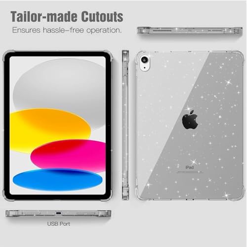 Clear Glitter Silver Case for iPadA16 11th/10th Gen 11/10.9" 2025/22 - Image 7