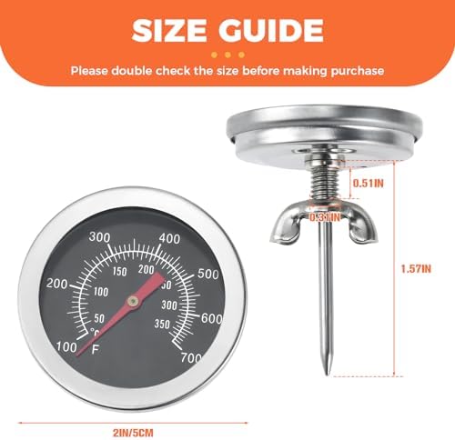 2 Inch BBQ Grill Thermometer Replacement for Chargriller, Jenn-Air - Image 2