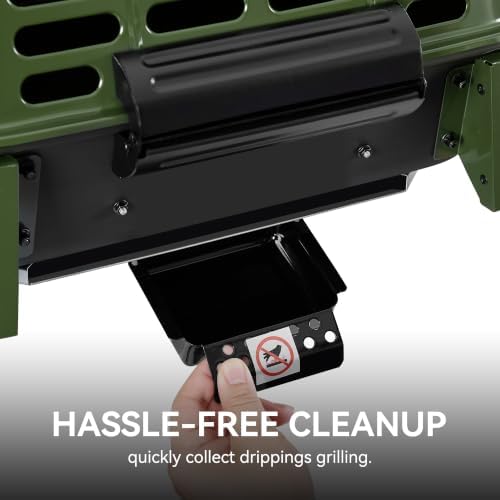 GT2008L Portable 2-Burner Gas Grill Olive Green - Image 6