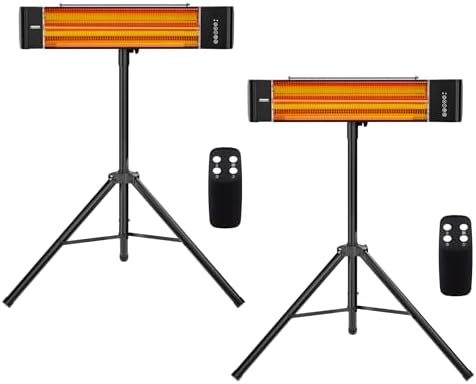 ROVSUN 1500W Outdoor Electric Heater Patio Freestanding/Wall-mounted Heater by ROVSUN