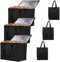 3 Pack Wood Pellet Storage Containers,20LBs Stay Dry Pellet Bin Smoker Pellet Dispenser for Smoker, Waterproof Fuel Pellet Storage Bag, Grill Pellet Storage Container for Charcoal,Outdoor by TOWEBOORY