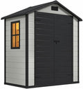 DWVO 6x4ft Plastic Outdoor Storage Shed with Floor, Window & Vents by DWVO