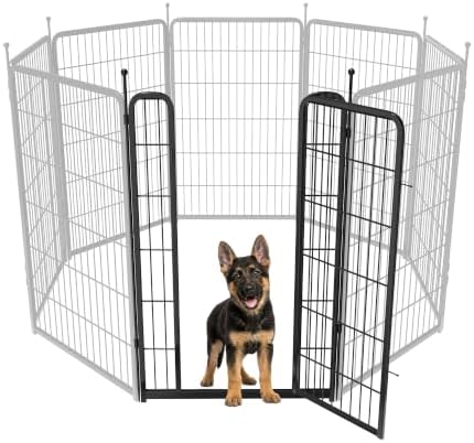 FXW Add-On Gate Panel for Outdoor Dog Playpen, 45" H, Black, Patented by FXW