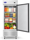 27" W Commercial Refrigerator Single Door 19 Cu.ft Commercial Fridge Fan cooling Stainless Steel Reach-in Refrigerator with Digital Thermostat for Restaurant, Bar, Commercial Use, etc by Chumart