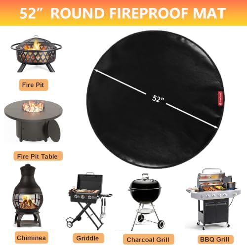 SheeChung Under Grill Mat for Outdoor Grill,Double-Sided Fireproof Fire Mat - Image 2
