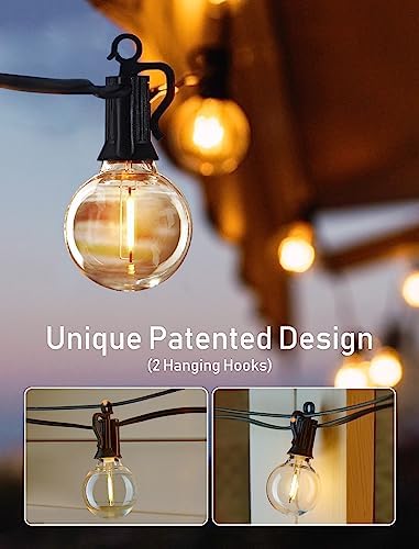Outdoor String Lights, 80FT 40+2 G40 Bulbs Shatterproof Patio Lights - Image 3