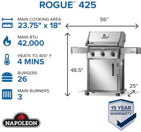 Napoleon Rogue 425 3-Burner Propane Grill - Image 2