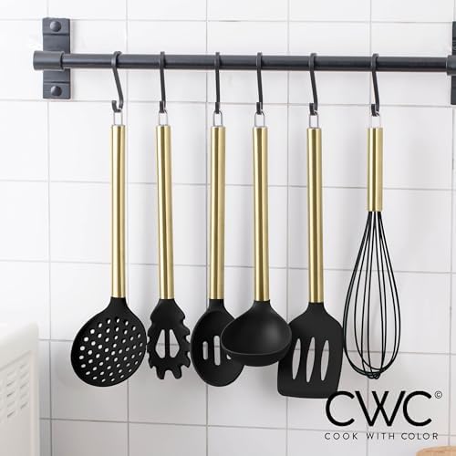 COOK WITH COLOR Silicone Cooking Utensils, Kitchen Utensil Set, Easy to Clean Silicone Kitchen Utensils, Cooking Utensils for Nonstick Cookware, Kitchen Gadgets Set with Holder, 11 Pieces - Image 7