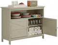 HIPS All-Weather Outdoor Storage Cabinet,Outdoor Sideboard with Magnetic Doors,3-Shelves Patio Storage Cabinet, Used for Garden,Buffet Cabinet,TV Stand, Bar Table,Balcony by CONGFUTT