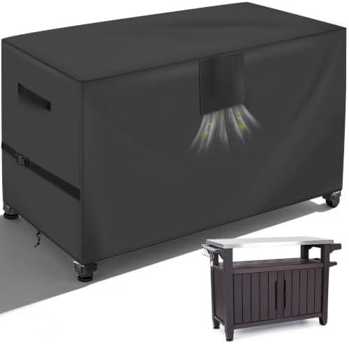 Outdoor Prep Table Cover 55 x 24 x 32in, Compatible with Keter Unity XL by TOHONFOO