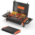 Portable Charcoal Grill, Foldable Tabletop BBQ Grill for 2-4 People by INNOCHEF