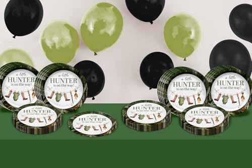 Birthday Galore Duck Hunter Baby Shower Gender Reveal – 32 Pieces Large 9" Round Disposable Paper Plates – Ideal for Vibrant, Bright Themes, Celebrations, Party Decorations, & For All Kinds of Events - Image 6