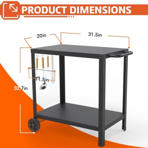 Yozoia Outdoor Grill Table for Blackstone Griddle, Grill Cart with Wheels - Image 3