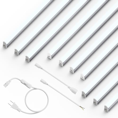 Ensenior 4FT LED Shop Lights, T5 6500K Super Bright Garage Lighting, 10Pack by Ensenior