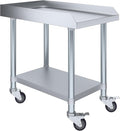 18" x 30" Stainless Steel Equipment Stand with Undershelf and Casters NSF by ExpressKitchQuip
