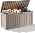 90 Gallon Waterproof Resin Deck Box, UV Resistant Outdoor Storage for Garden, Patio, Porch, Delivery（Black，80 Gallon） by KFY