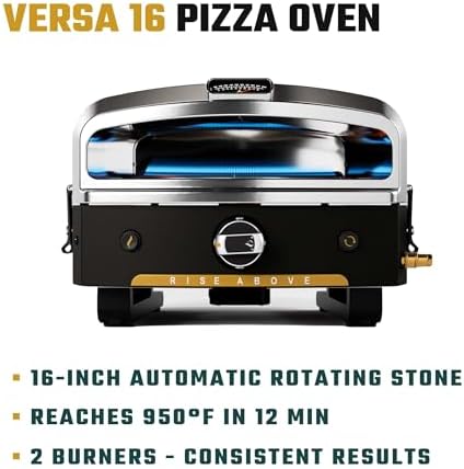 Halo Versa 16 Propane Gas Outdoor Pizza Oven with Rotating Cooking Stone | Portable Appliance for all Outdoor Kitchens | Oven Cover Included - Image 4